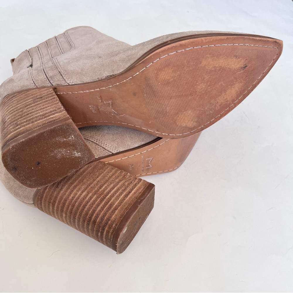 Marc Fisher Suede Tan Ankle Boots Size 9.5 - Picture 11 of 12